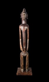 African Senufo Carved Wood Rhythm Pounder Figure