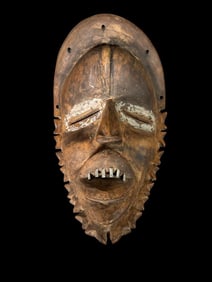 African Carved Wood Funeral Mask