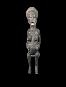 African Carved Female Fertility Figure