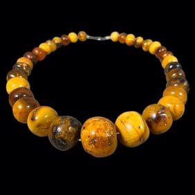 Natural Amber Bead Necklace