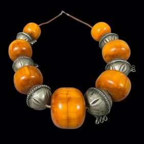 African or Moroccan Amber Bead Necklace