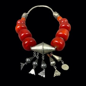 Indonesian Cherry Amber Bedouin Style Necklace