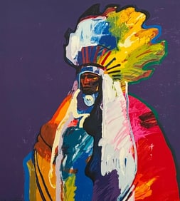 John Nieto Serigraph, "Chief Rain in the Face"