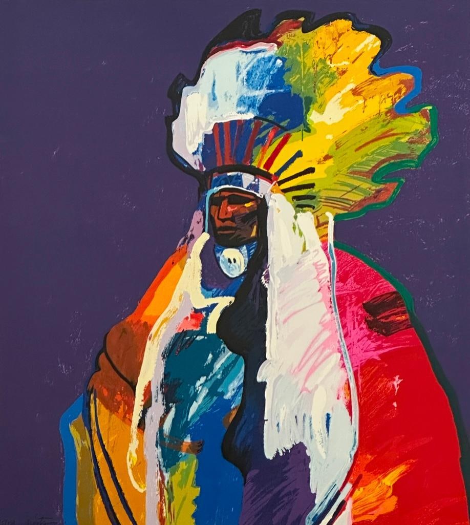 John Nieto Serigraph, "Chief Rain in the Face" (1 of 7)