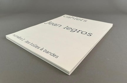 Jean Legros Folio "Cahiers de Jean Legros, Numero 1, Les Toiles a Bandes"