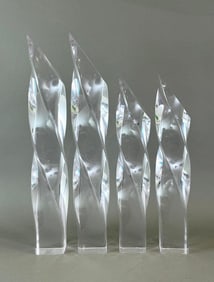 Four Piece Lucite Sculpture Group