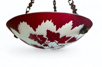 Degue Cameo Glass Plaffonier