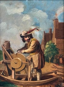 After Isack van Ostade, The Knife Sharpener