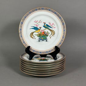 Eight Limoges Tressemanes & Vogt Salad Plates
