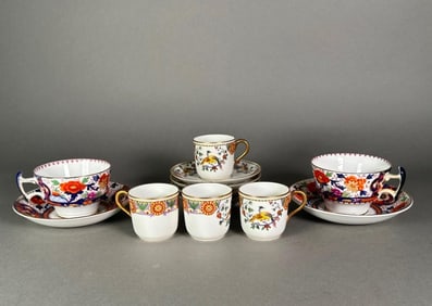 Tressemanes & Vogt Limoges Porcelain Demitasse Cups and Saucers