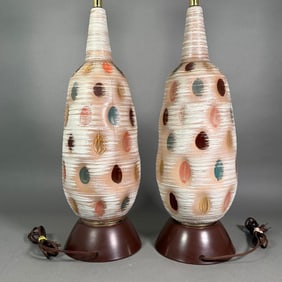 Pair of Mid-Century Modern Ceramic Table Lamps