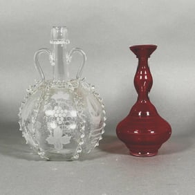 Antique Dutch Blown Glass Decanter