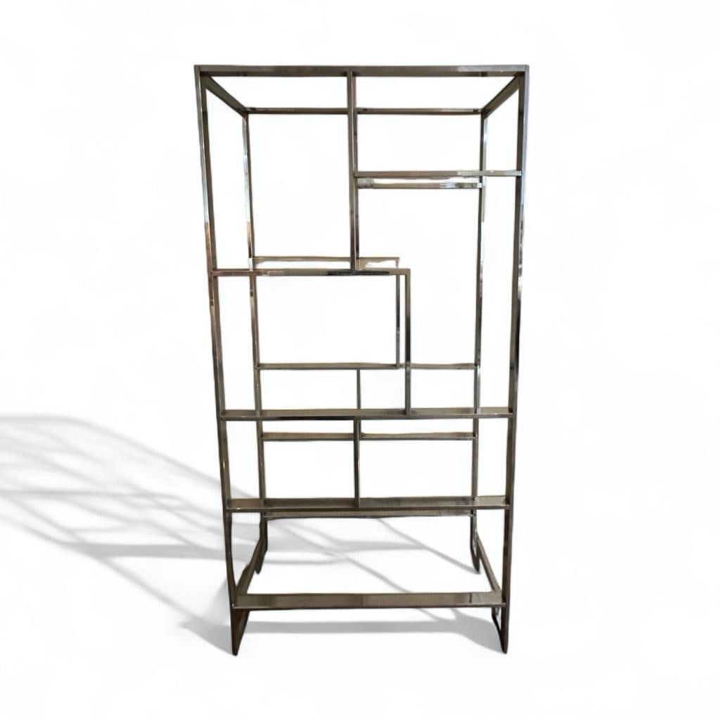Modern Chromed Metal Display Shelf (1 of 5)