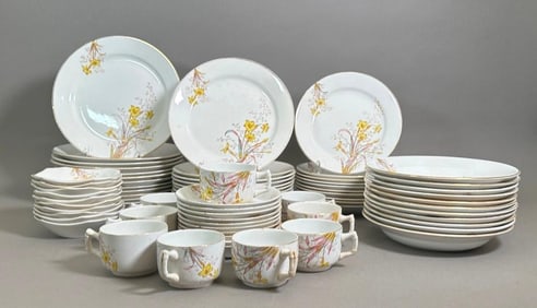 Antique Limoges Porcelain Opaque Dinner Service