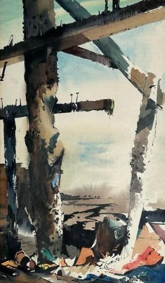 Laurence Philip Sisson (1928 - 2015) Watercolor (1 of 6)