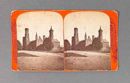 Stereograph Card, The Castle, Smithsonian Mansion, Rogers and Company