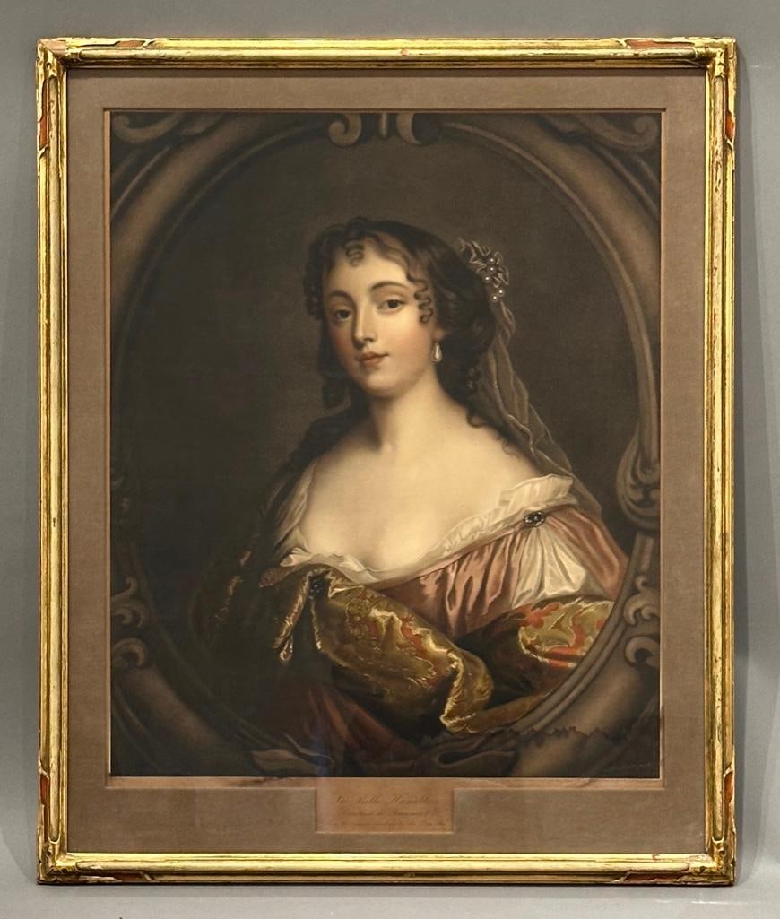 Framed Mezzotint, "La Belle Hamilton" After Sir Peter Lely (1 of 10)