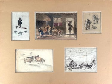 Arron Edwin Penley (English 1807-1870) Group of Works on Paper