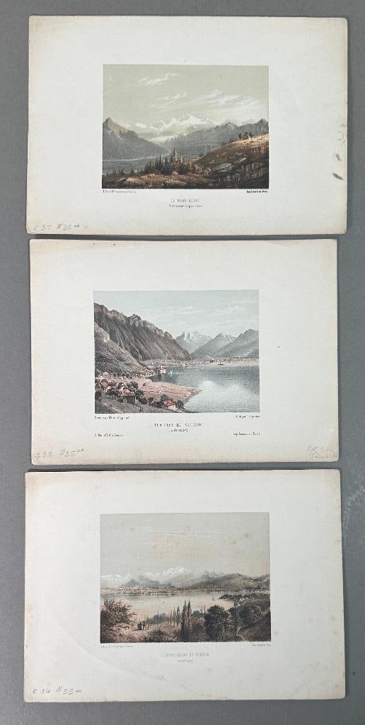 Three Lithographs, Views of Switzerland (1 of 11)