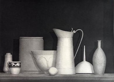 William Bailey Etching, "Still Life"