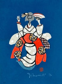 Yoshitoshi Mori Stencil Print, "Agiushirosugata"