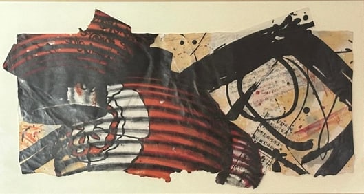 Daniel Kelly Lithograph and Chine Colle, Evening News
