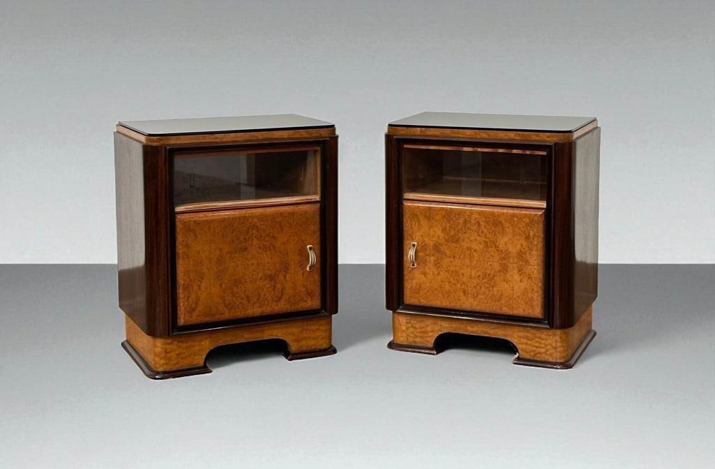 Itallian Art Deco Night Stands, ca. 1920-1930 (1 of 4)