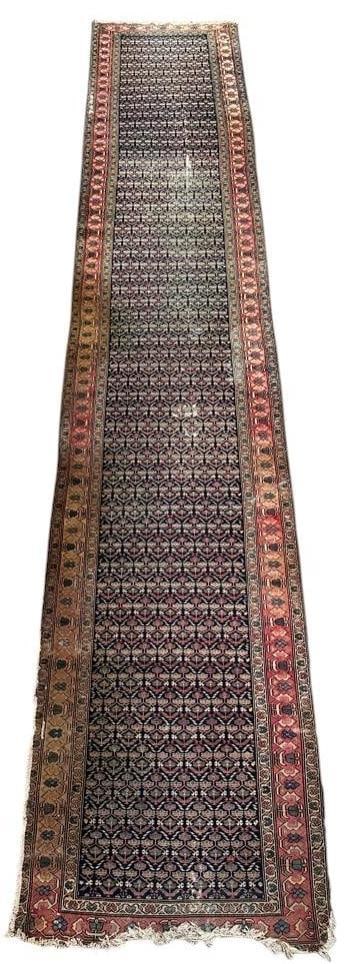 Antique Senneh Wool Runner, 15'11 x 3' (1 of 12)