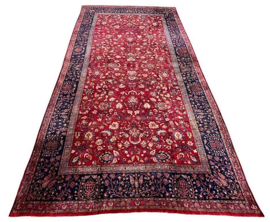 Antique Persian Kashan Carpet, ca. 1880-1900, 17'10" x 10' (1 of 11)