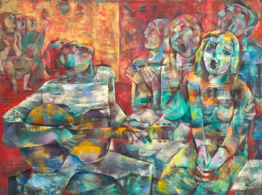 Joseph Wolins Oil, "Rock Concert" (1 of 9)