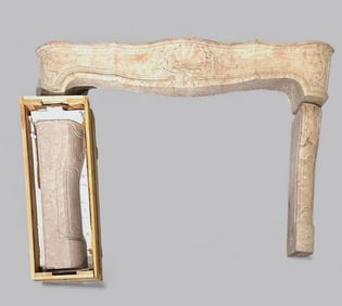 Antique French Regence Style Marble Mantelpiece