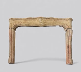 Antique French Limestone Mantelpiece