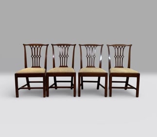 Four American Chippendale Mahogany Side Chairs