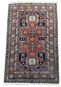 Antique Russian Shirvan Carpet 4'7" x 3'9"