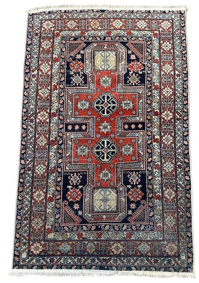 Antique Russian Shirvan Carpet 4'7" x 3'9" (1 of 9)