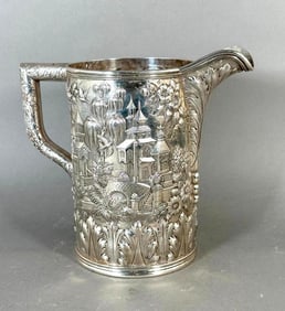 S. Kirk & Son Co. Sterling Silver Architectural Landscape Water Pitcher