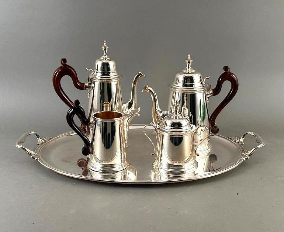 Shreve & Co. Sterling Silver Tea Service with Tray (1 of 20)