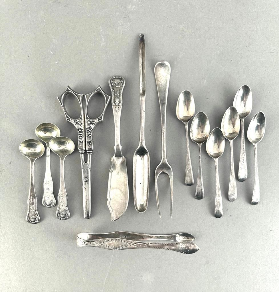 Assorted Lot of English Sterling Silver Flatware and Utensils (1 of 5)
