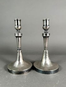 Pair of Austro-Hungarian Silver Plated Candlesticks