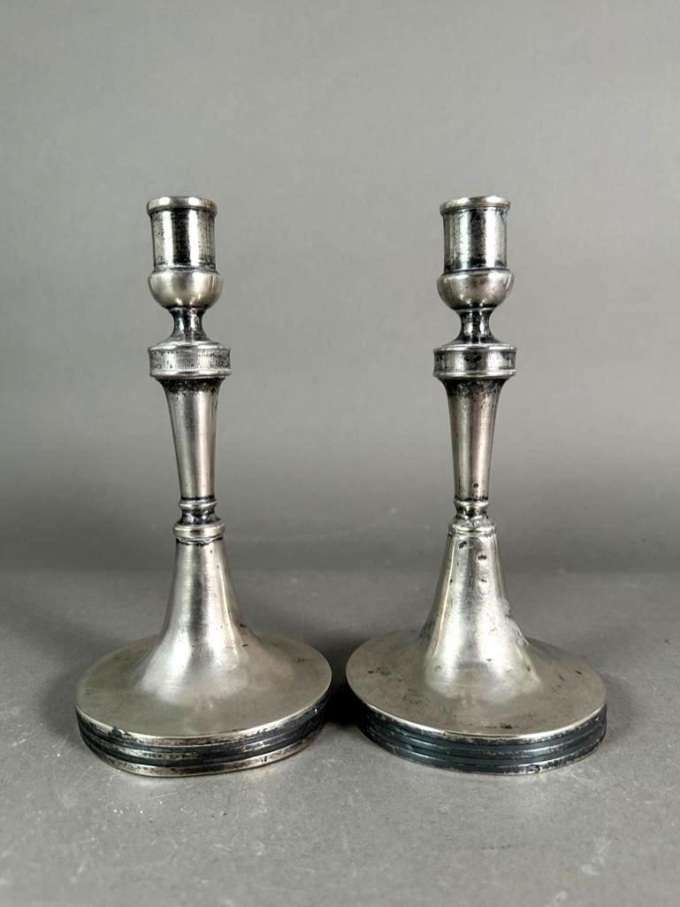 Pair of Austro-Hungarian Silver Plated Candlesticks (1 of 6)