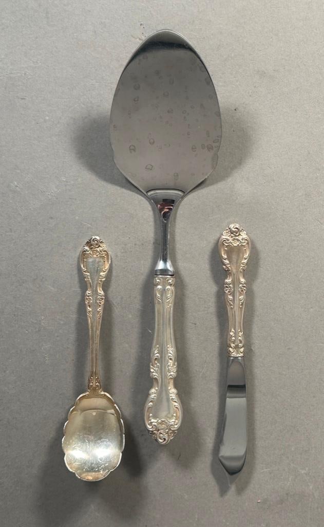 Gorham Sterling Silver Flatware Service, Melrose Pattern - 3