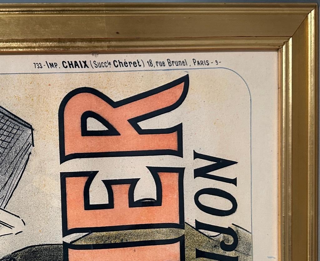 Antique Lithographed Advertising Poster, "Bigarreau Mugnier" by Jules Cheret ca. 1895 - 7