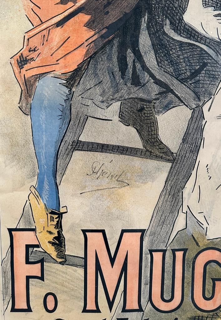 Antique Lithographed Advertising Poster, "Bigarreau Mugnier" by Jules Cheret ca. 1895 - 8