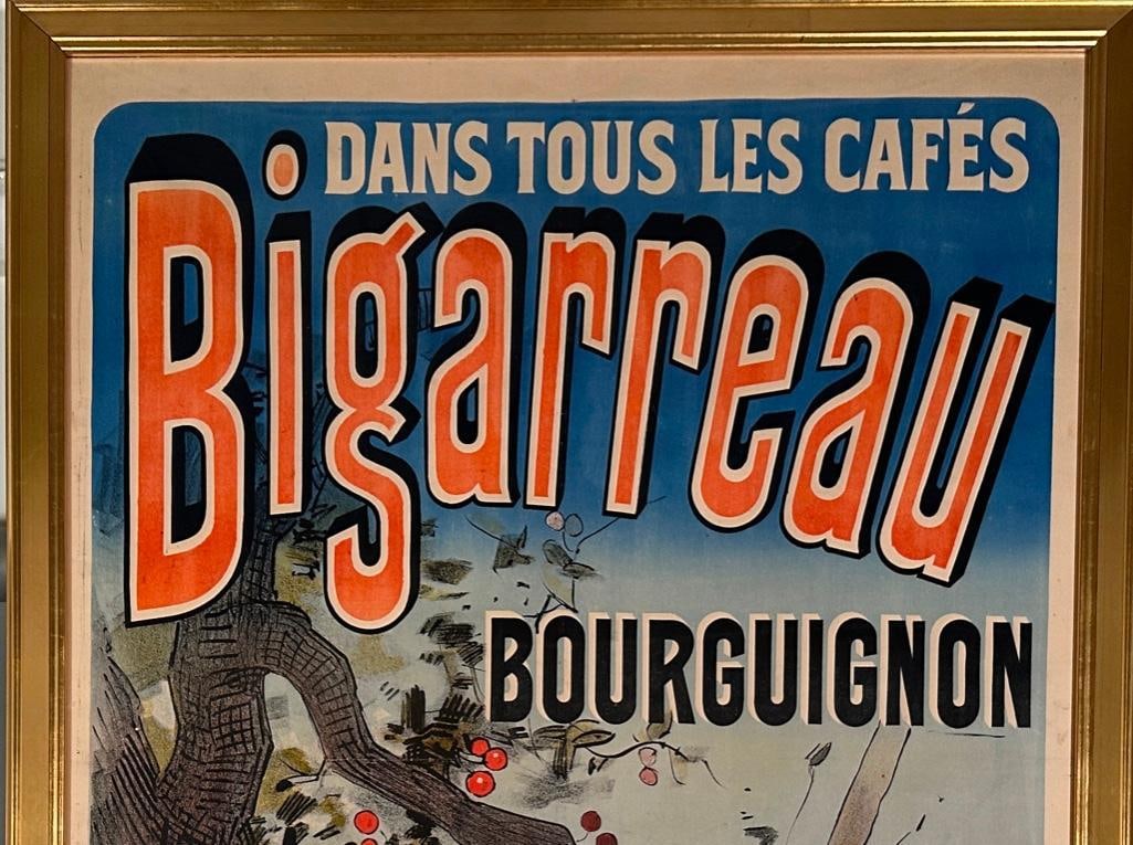 Antique Lithographed Advertising Poster, "Bigarreau Mugnier" by Jules Cheret ca. 1895 - 9
