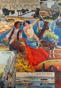 "Syndicat d'Initiative de Provence" Travel Poster, ca. 1910