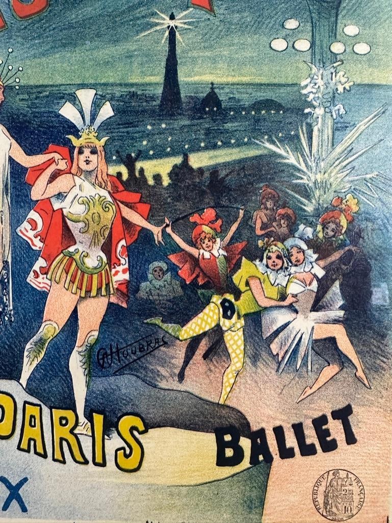 Alfred Choubrac Lithographic Advertising Poster "Casino de Paris", late 19th century - 3