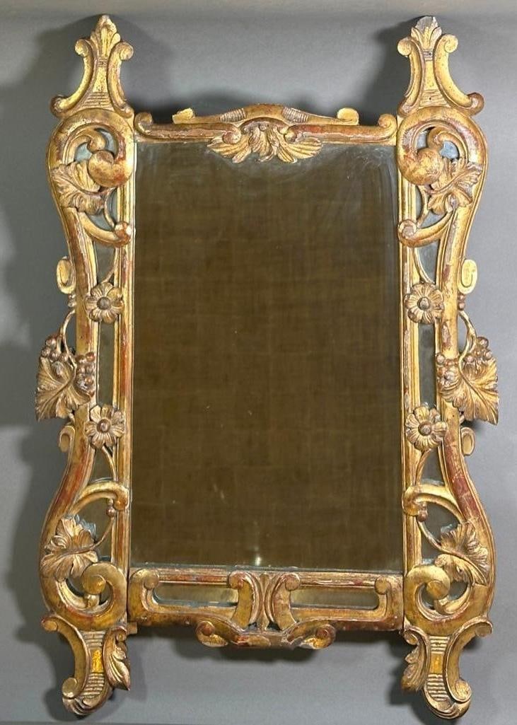 Continental Gilt Wood Wall Mirror, 19thc. - 10
