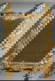 Continental Gilt Wood Wall Mirror, 19thc.