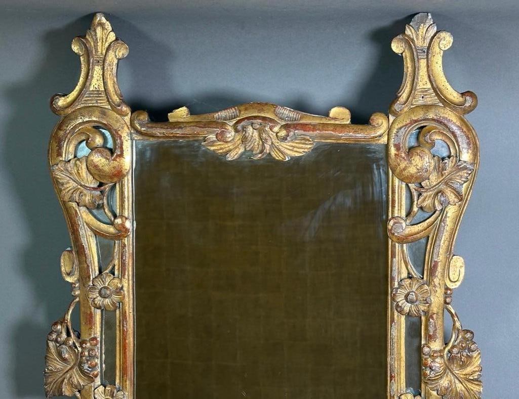 Continental Gilt Wood Wall Mirror, 19thc. - 4