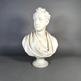 Copeland Parian Porcelain Bust of Romantic Poet Lord Byron